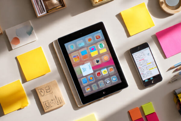 a_flat_lay_photograph_of_a_workspace a_flat_lay_photograph_of_a_workspace